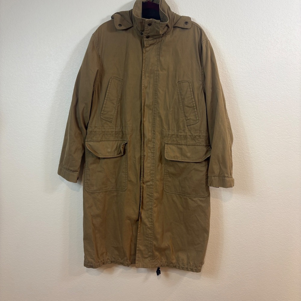 The Territory Ahead Trench Coat Men S Brown Wool Liner Hooded Canvas Barn Chore